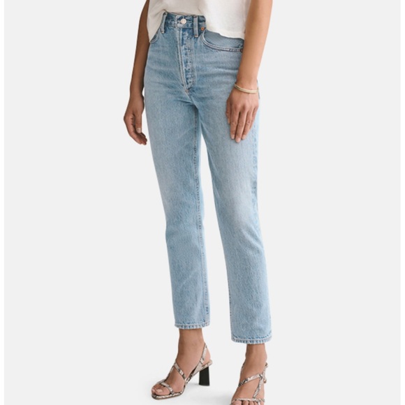 AGOLDE Riley High Rise Straight Crop Jeans Size 27 - Picture 2 of 15